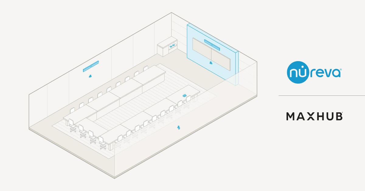 Nureva and MAXHUB extra-large boardroom